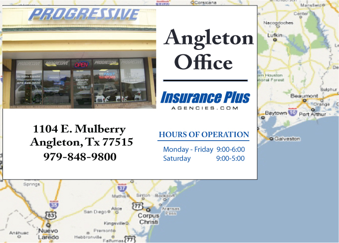 Insurance Plus Agencies (979) 848-9800 is your local Progressive Insurance office in Danbury, TX.