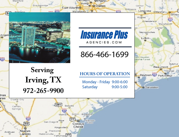 Insurance Plus Agencies (214)296-2474 is your Texas Fair Plan Association Agent in Irving, TX.