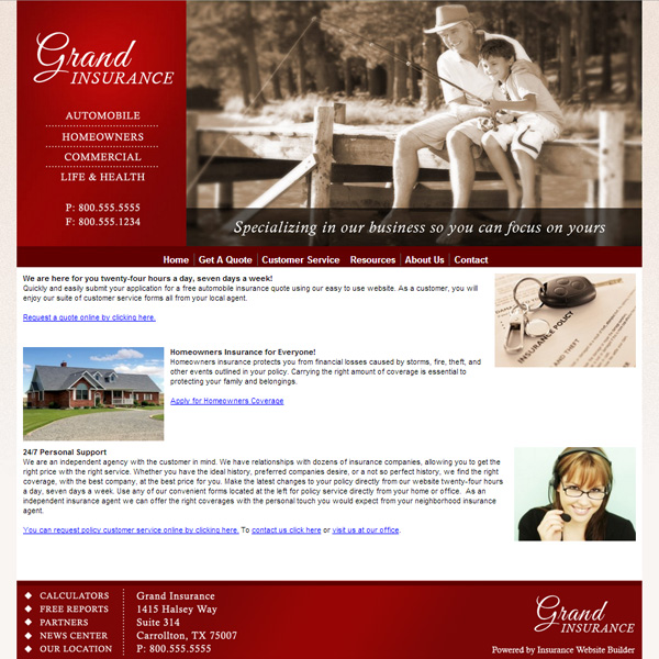 screenshot gallery insurance website builder mobile home insurance flyer